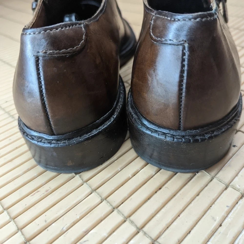 Allen Edmonds Norwich Men’s Single Monk Strap Brown Leather Size 9D. 114.4pm